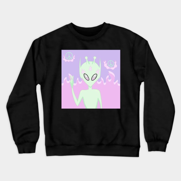 We Come in Peace Alien Crewneck Sweatshirt by sofjac